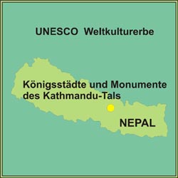 Kathmandu-Tal auf der karte