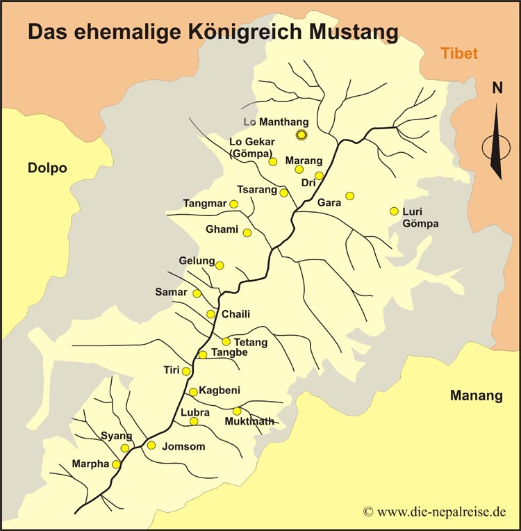 Das ehemalige Königreich Mustang