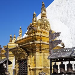 Nepalreise kathmandu swayambunath tempel unesco